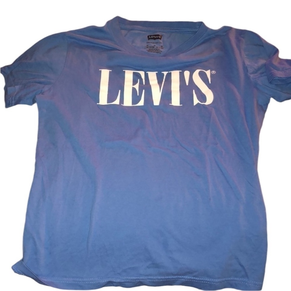 LEVI’S size medium blue crew neck tee shirt